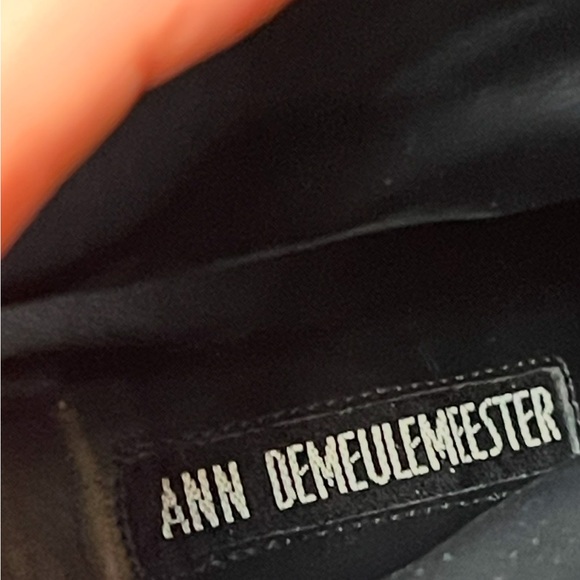 ANN DEMEULEMEESTER Purple Velvet Vintage Lavato Prugna Ankle Boots Sz 38 Size 8 - Picture 11 of 11